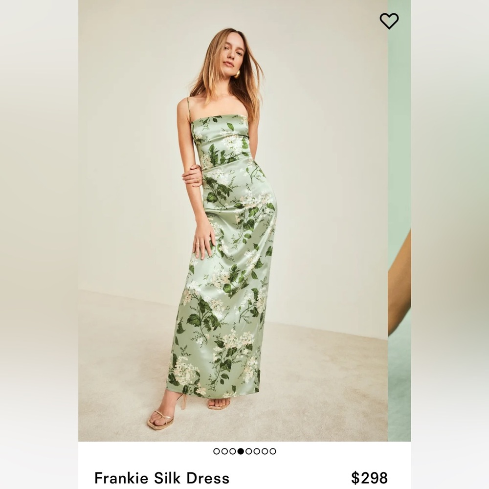 reformation frankie silk maxi dress
